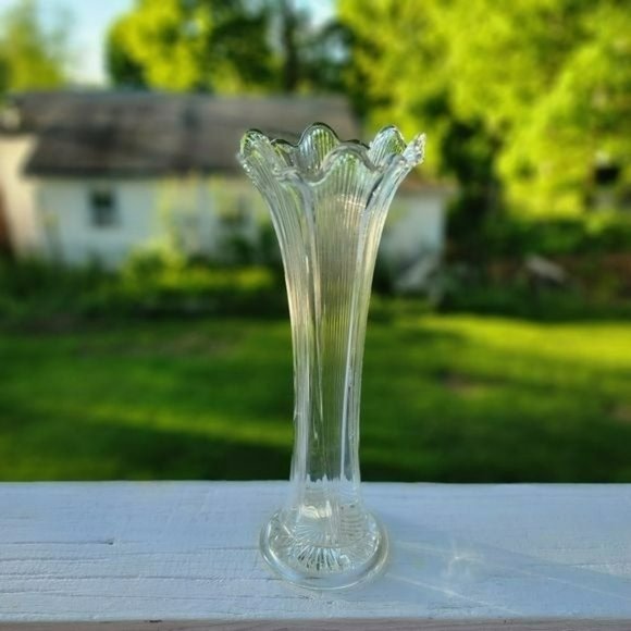 Vintage Long Crystal Vase 11.75 in - Picture 5 of 15